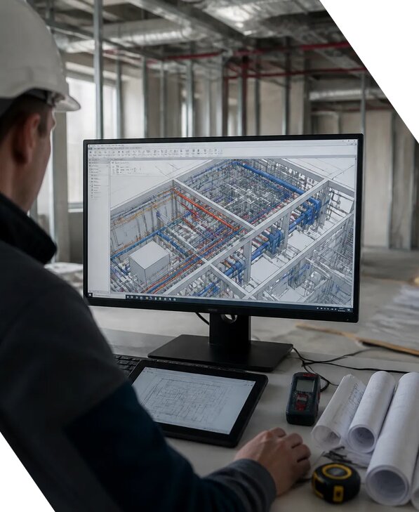 Создание BIM модели инженерных сетей для объектов в Казани